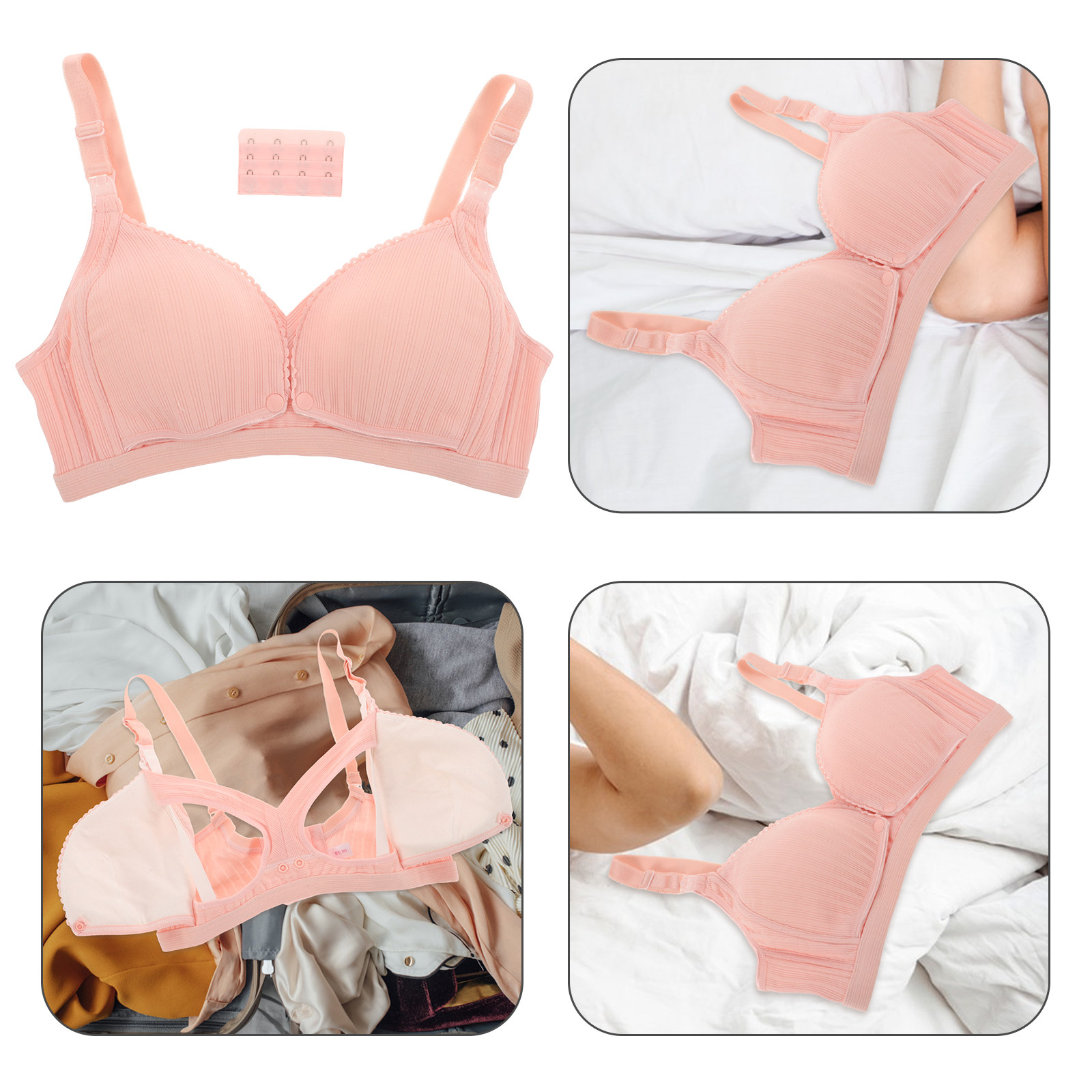 Nursing Bra Sleep - Nursing Bra Wireless Pink 38 85