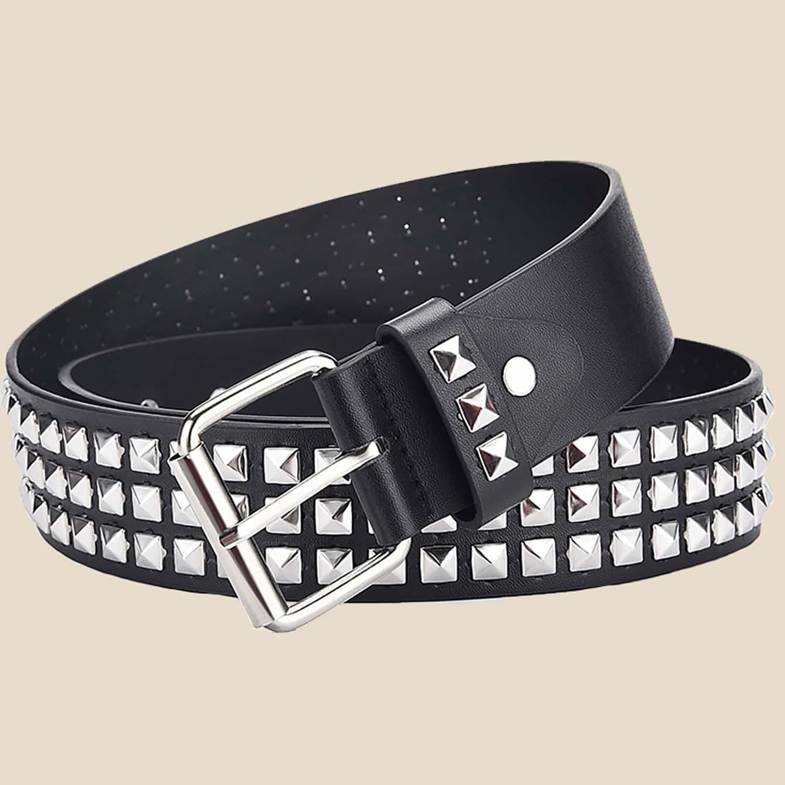 Corset Waist Cinch - Fashion New Square Bead Rivet Belt