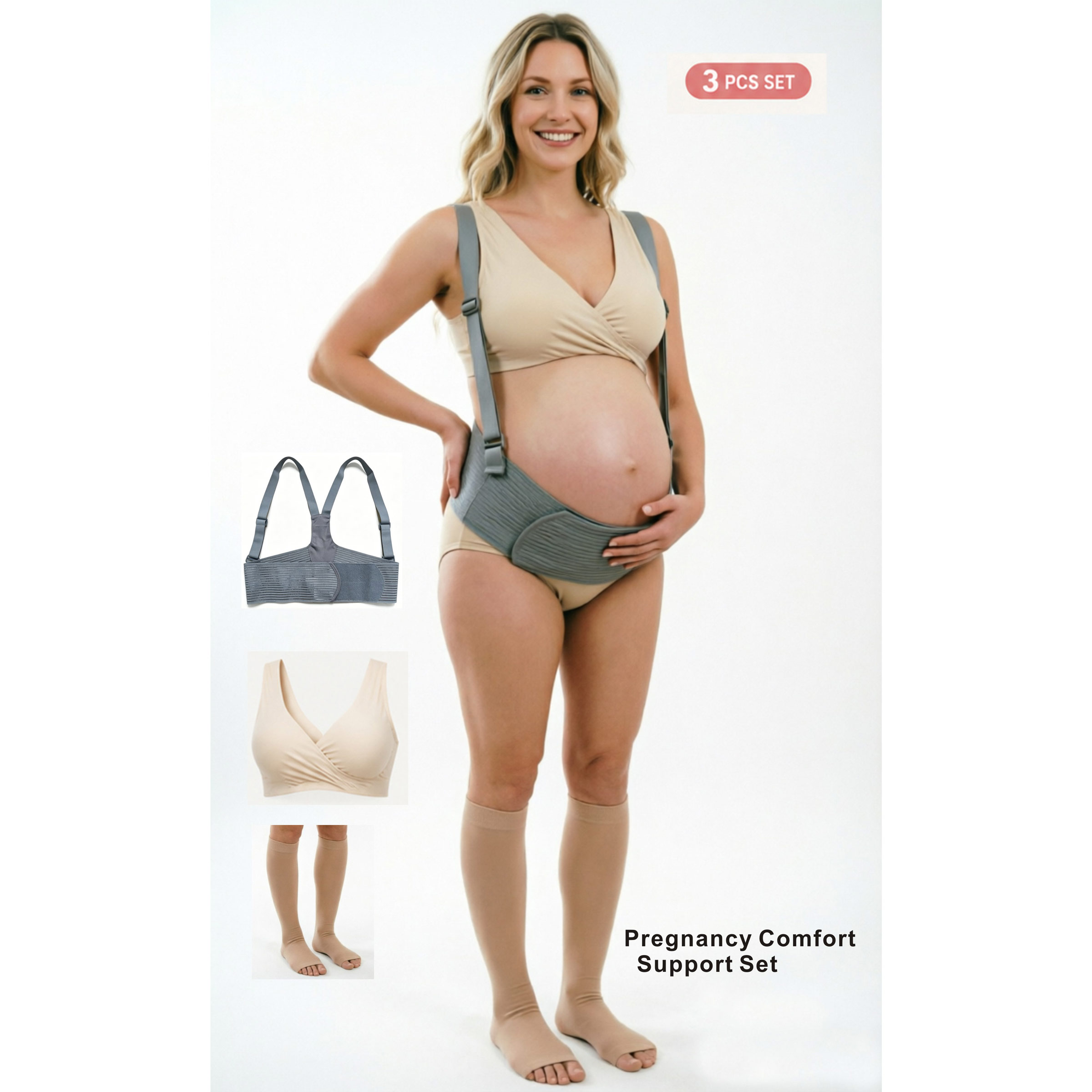 Nursing Bra Sleep - 3 Pcs Maternity Essential Set: Maternity