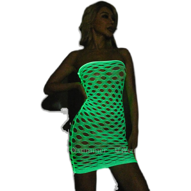 Luminous Glow in The Dark Fish - Bodystocking Fishnet recension och pris