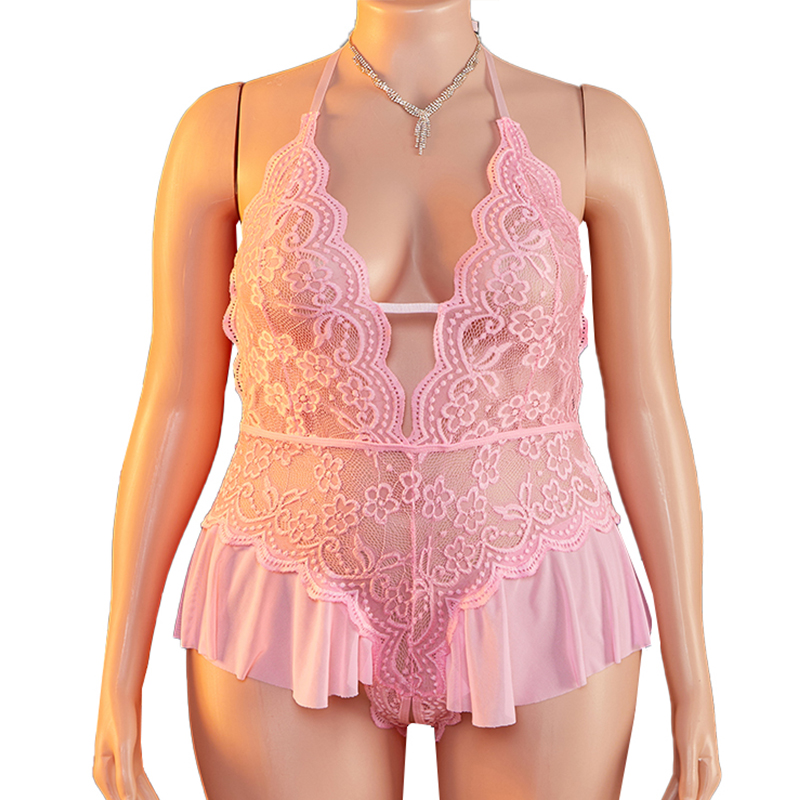 Plus Size 1XL-4XL Teddy perspe - Lace Teddy Lingerie recension och pris