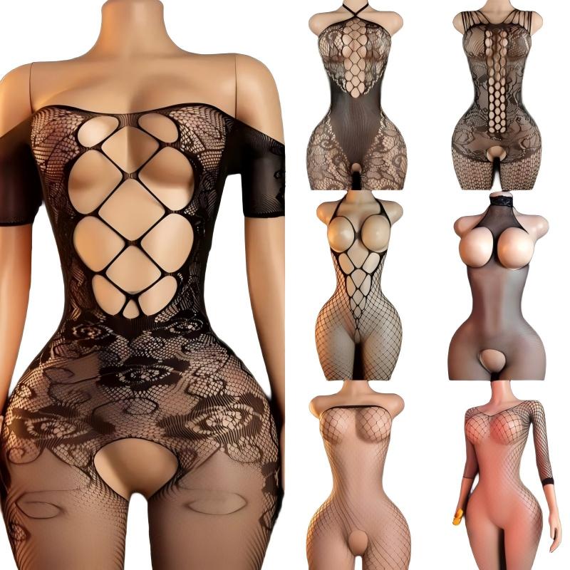 Erotic Lingerie Set For Women  - Bodystocking Fishnet recension och pris