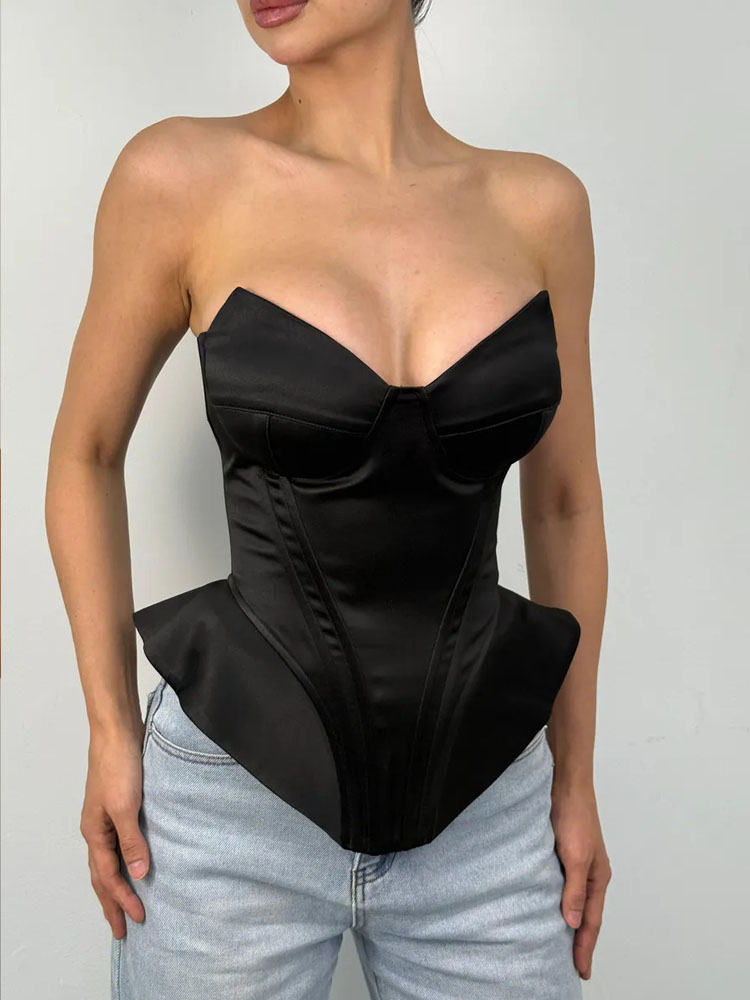 BKQU Sexy Fishbone Strapless C - Corset Waist Cinch recension och pris
